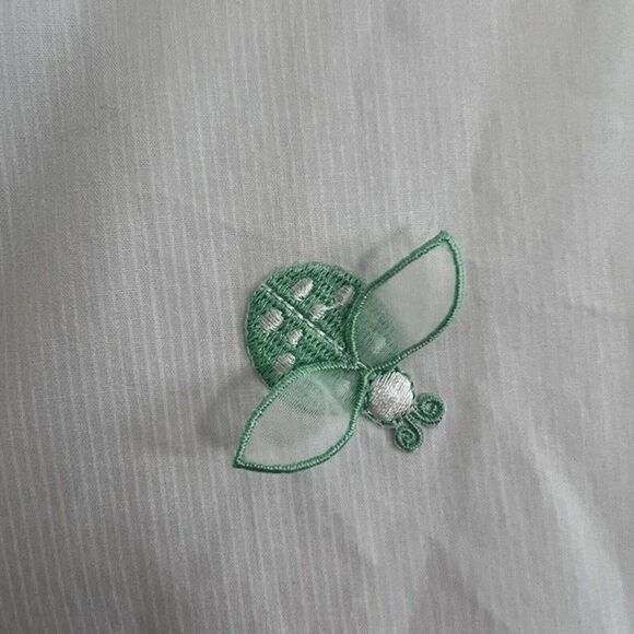 Las Olas Vintage Womens Rainbow Ladybug Button up Blouse Long Sleeve Size Large - Picture 11 of 11